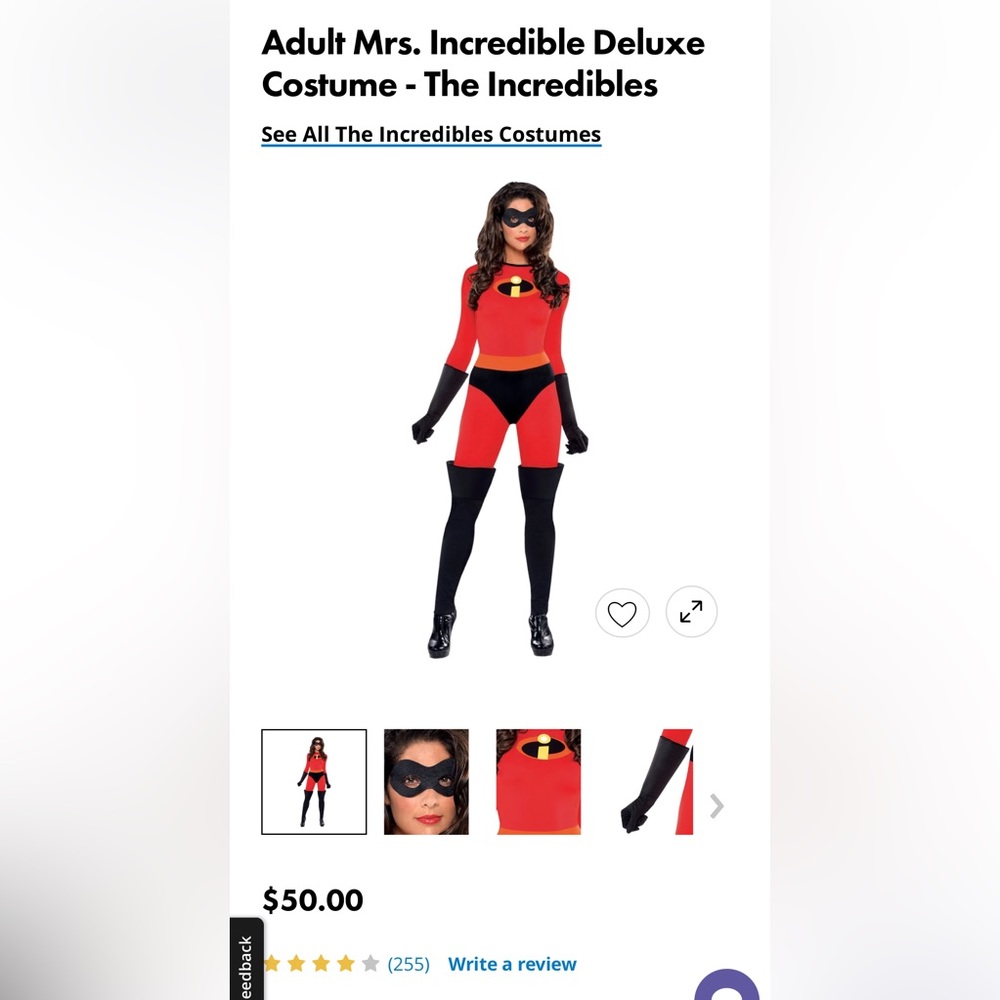 Women’s Mrs. Incredible Costume ❤️